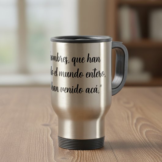 Mug De Voyage Actes Verse de la Bible espagnole 17 Héchos 17