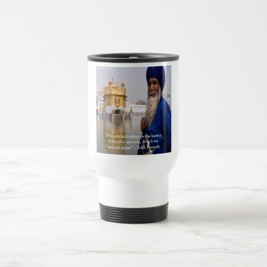 Mug De Voyage Actions/Karma proverbe sikh (Centre)