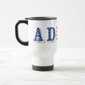 Mug De Voyage ADEPT AMÉRICAIN - design de texte d'art graphique (Gauche)