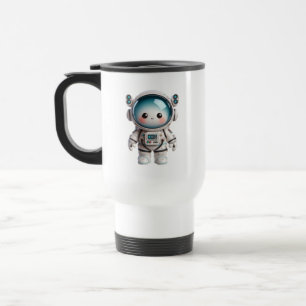 Mug De Voyage Adorable ami de l'espace dans l'engrenage futurist