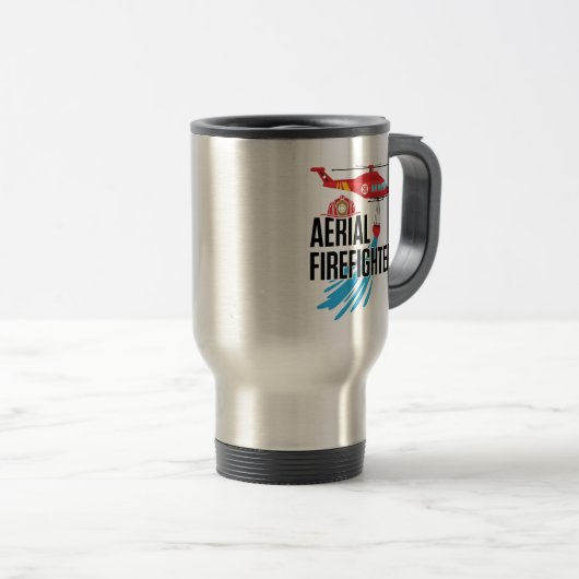 Mug De Voyage Aerial Firefighter Firefighting (Devant droit)