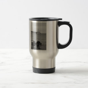 Mug De Voyage Affichage des niveaux de gris du pont Mackinac
