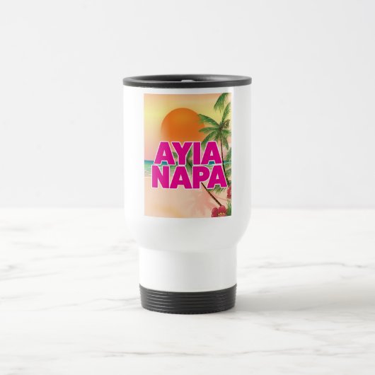 Mug De Voyage Affiche de vacances Ayia Napa (Centre)