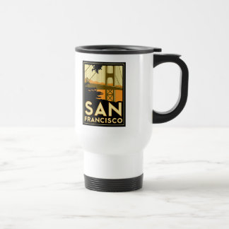 Mug De Voyage Affiche de voyage d'art déco de San Francisco