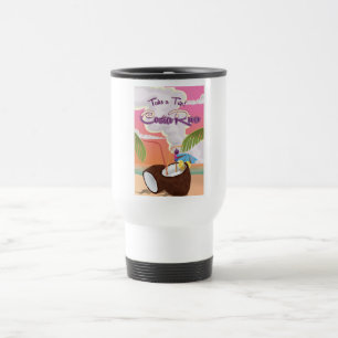 Mug De Voyage affiche de voyage dessin animé costa rica.