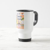 Mug De Voyage Affiche de voyage pour vacances d'été (Devant droit)