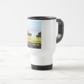 Mug De Voyage Affiche de voyage Rocca d'Orcia Italie (Devant droit)