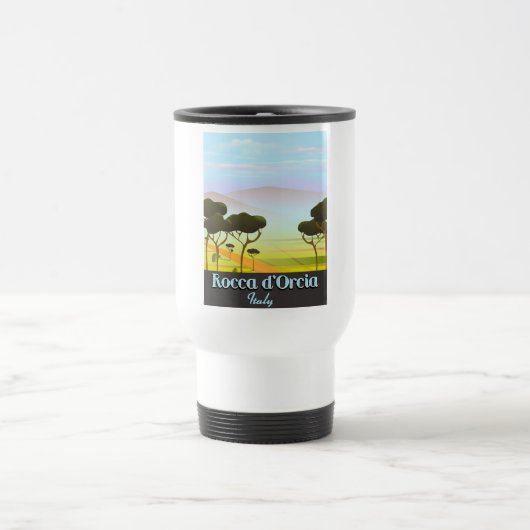 Mug De Voyage Affiche de voyage Rocca d'Orcia Italie (Centre)