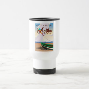 Mug De Voyage Affiche de voyage vintage Malibu Californie