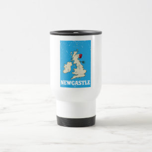 Mug De Voyage Affiche de voyage vintage Newcastle au Pays de Gal