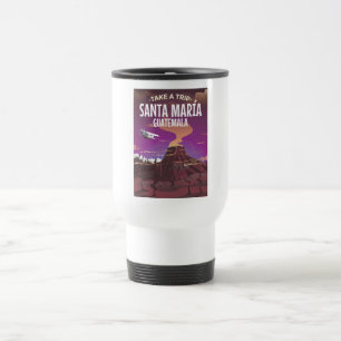 Mug De Voyage Affiche de voyage vintage Santa María Guatemala.