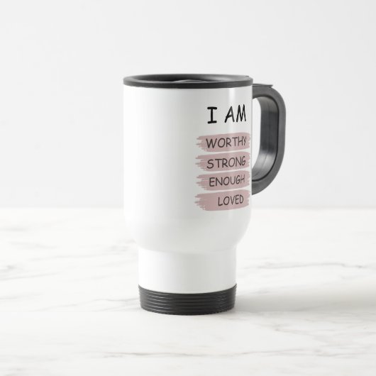 Mug De Voyage Affirmation d'auto-amour Voyage Mug (Devant droit)