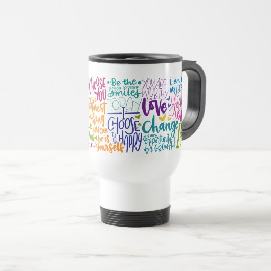 Mug De Voyage Affirmation quotidienne (Devant droit)