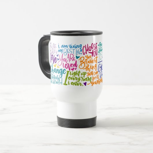 Mug De Voyage Affirmation quotidienne (Devant gauche)