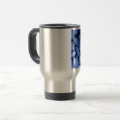 Mug De Voyage Agate de quartz bleu, Geodes bleues, motif abstrai (Devant gauche)