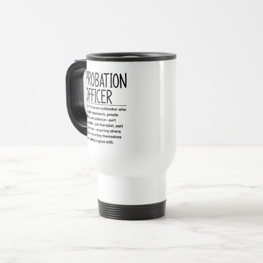 Mug De Voyage Agent de probation (Devant gauche)
