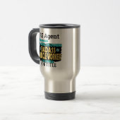 Mug De Voyage Agent immobilier CUSTOM Badass Miracle Worker (Devant gauche)