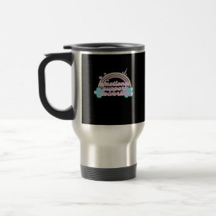 Mug De Voyage Aide émotionnelle Coworker Pastel Arc-en-ciel Surd
