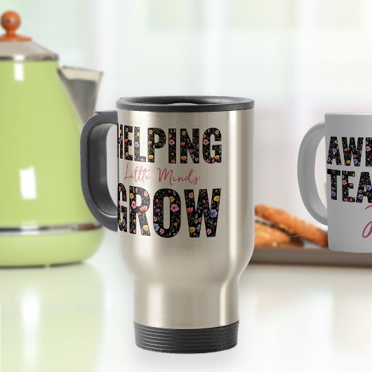 Mug De Voyage Aider les petits esprits à grandir Fleur sauvage