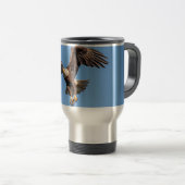 Mug De Voyage Aigle Bald avec un poisson (Devant droit)