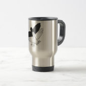 Mug De Voyage Aigle de silhouette (Devant droit)