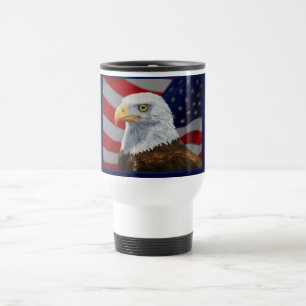 Mug De Voyage Aigle et drapeau américains
