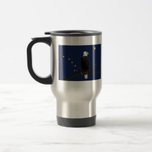 Mug De Voyage Aigle Et Drapeau De L'Alaska