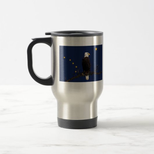 Mug De Voyage Aigle Et Drapeau De L'Alaska (Gauche)