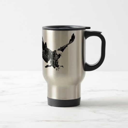 Mug De Voyage Aigle noir et blanc (Droit)