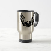 Mug De Voyage Aigle noir et blanc (Devant droit)
