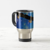 Mug De Voyage Aigle volant et nébuleuse spatiale (Devant gauche)