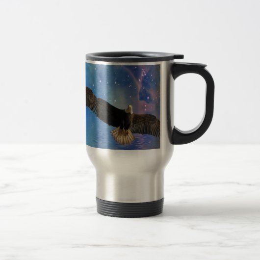 Mug De Voyage Aigle volant et nébuleuse spatiale (Droit)