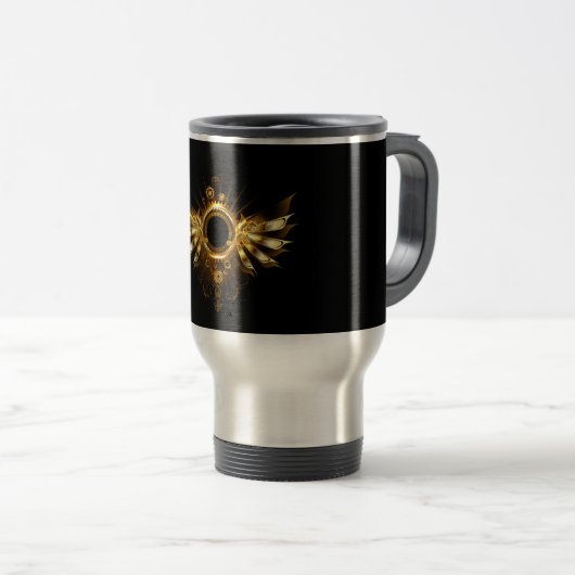 Mug De Voyage Ailes de Steampunk (Devant droit)