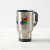 Mug De Voyage Ailes fluffy arc-en-ciel (Devant droit)