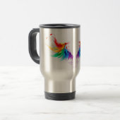 Mug De Voyage Ailes fluffy arc-en-ciel (Devant gauche)