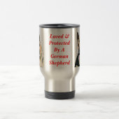 Mug De Voyage Aimé et protégé par un berger allemand (Centre)