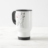 Mug De Voyage Aimé Par Un Berger Allemand Blanc (Devant gauche)