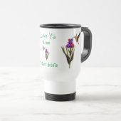Mug De Voyage Aimer Ya Hummingbird Iris Personnalisé (Devant droit)