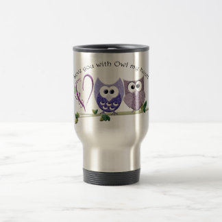 Mug De Voyage Aimez-vous avec le hibou mon coeur, cadeaux