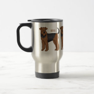 Mug De Voyage Airedale terrier dog cartoon