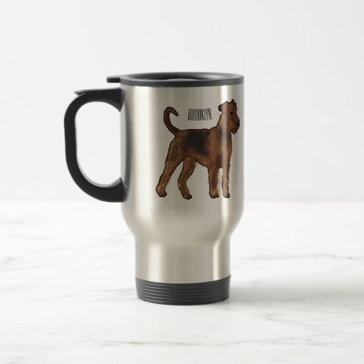 Mug De Voyage Airedale terrier dog cartoon (Gauche)
