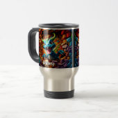 Mug De Voyage Ajouter le nom, Aqua Blue Baby Dragon Brexing Thro (Devant gauche)