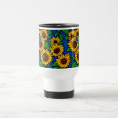 Mug De Voyage Ajouter le nom Golden Sunflowers & Feuilles sur Da (Centre)