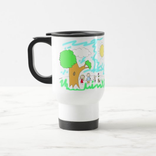Mug De Voyage Ajouter l'oeuvre de votre enfant à cette oeuvre (Gauche)