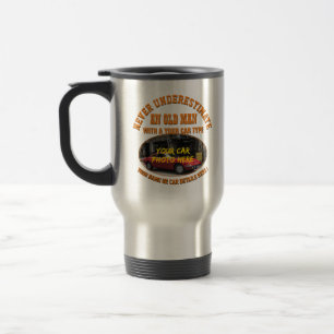 Mug De Voyage Ajouter Sa Voiture Photo, Nom, Texte, Jamais Sous-