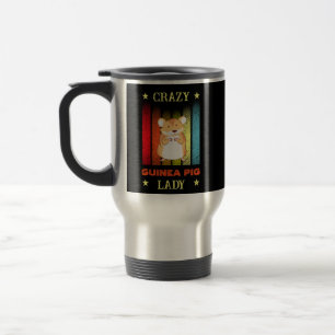 Mug De Voyage Ajouter un nom Modifier le texte Crazy Guinea Pig