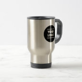 Mug De Voyage Ajouter votre logo (noir et blanc) (Devant droit)