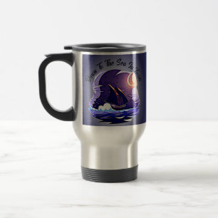 Mug De Voyage Ajouter Votre Nom Votre Texte, Bateau À Voile, Nua