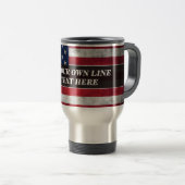 Mug De Voyage Ajouter votre texte sur le drapeau américain (Devant droit)