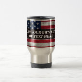 Mug De Voyage Ajouter votre texte sur le drapeau américain (Centre)
